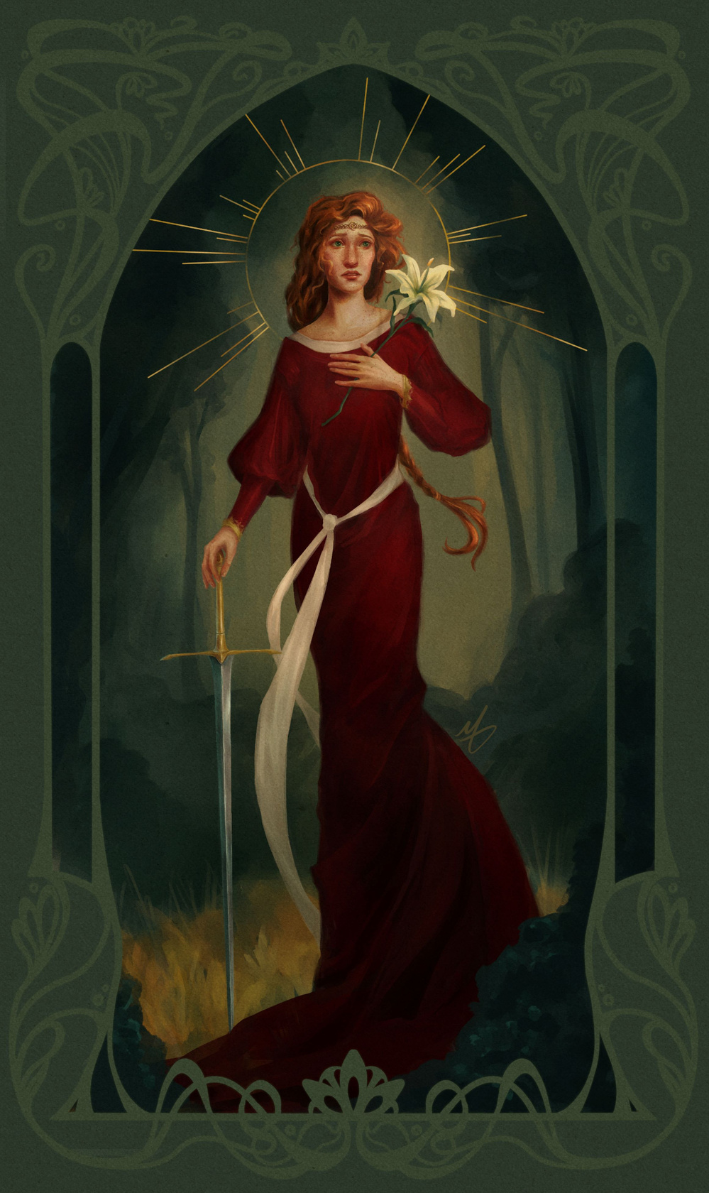 Saint Dymphna of Ireland digital